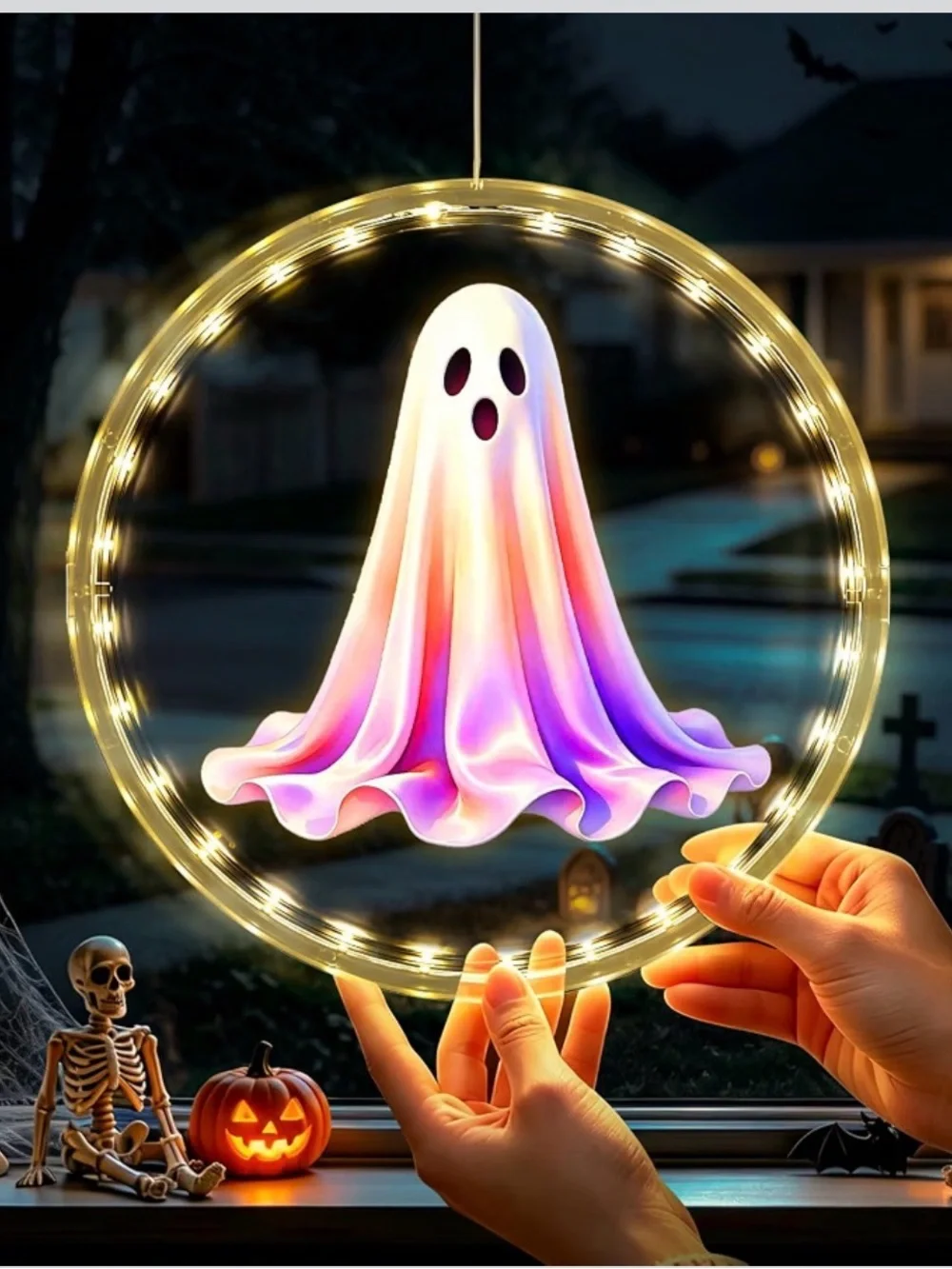 3 Pack Rechargeable Halloween Window Lights, NEW in Box